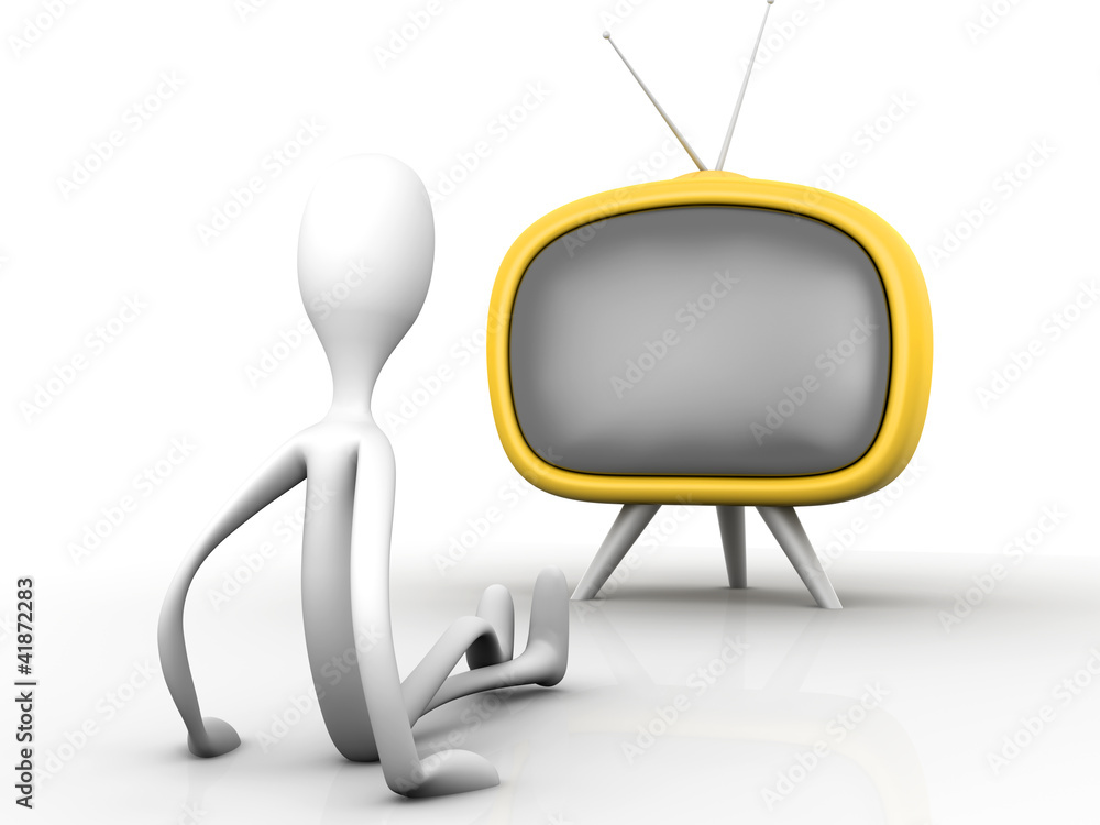 Fernseh schauen StockIllustration Adobe Stock