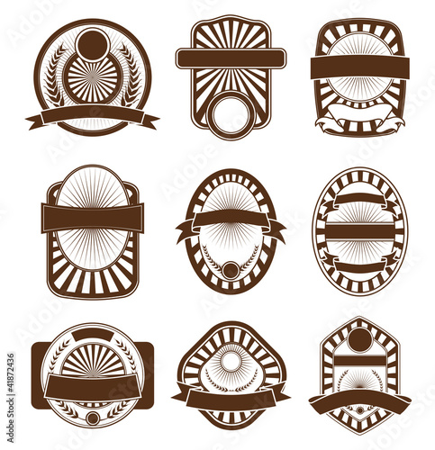 Label Emblem Crest Set
