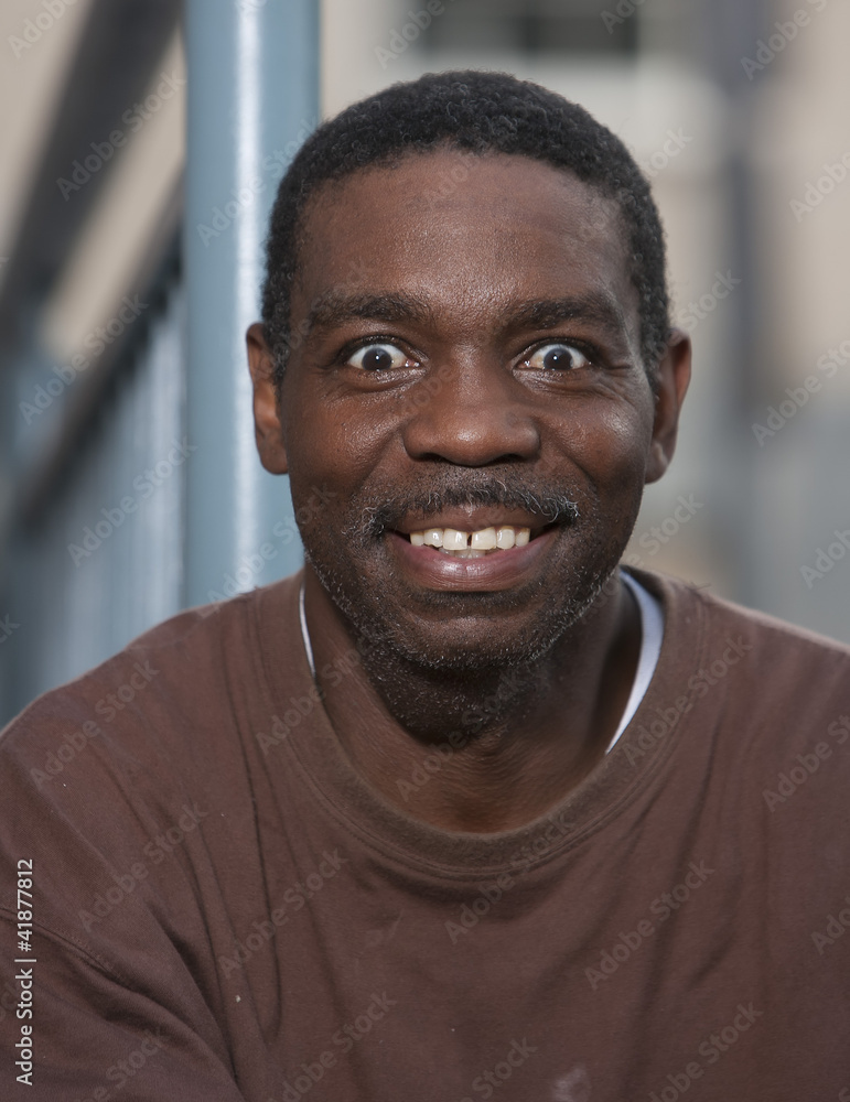 Fototapeta premium Happy African American Man