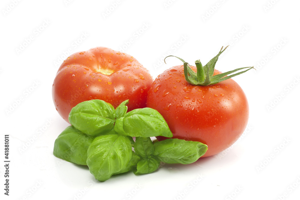 Tomatoes and basil Tomatoes and basil