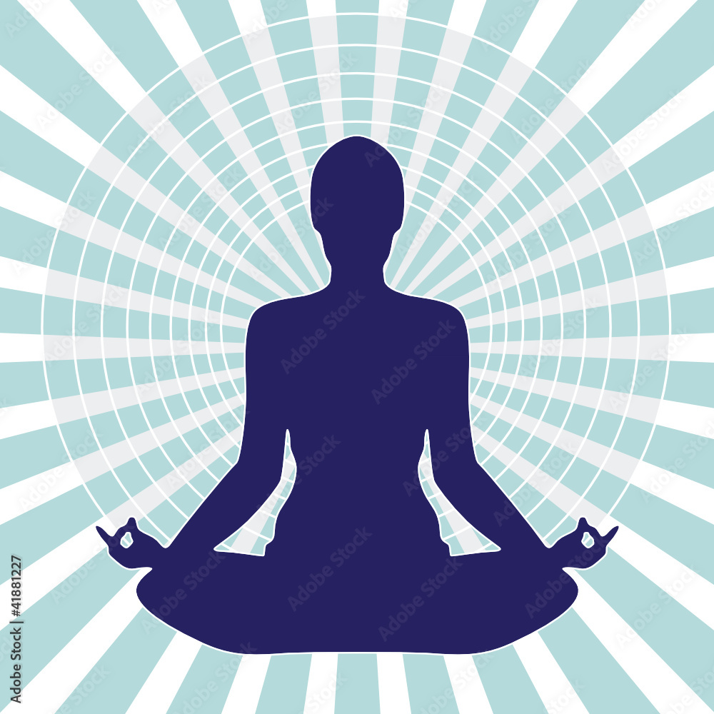 Pose Yoga Light Silhouette Isolated In The Circle Pose Yoga Light Silhouette Isolated In The Circle