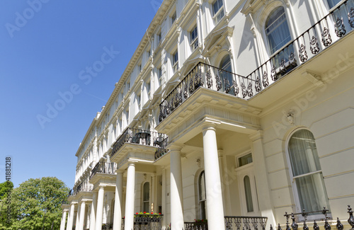 Canvas Print Georgian Stucco front houses in London