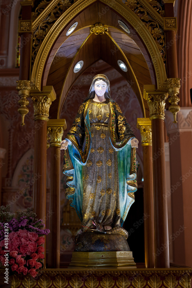 Virgin Mary Statue in Roman Catholic Church at Chanthaburi Provi