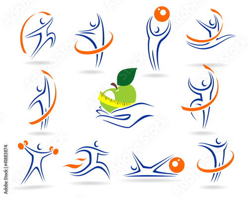 Fitness  logos and elements сollection