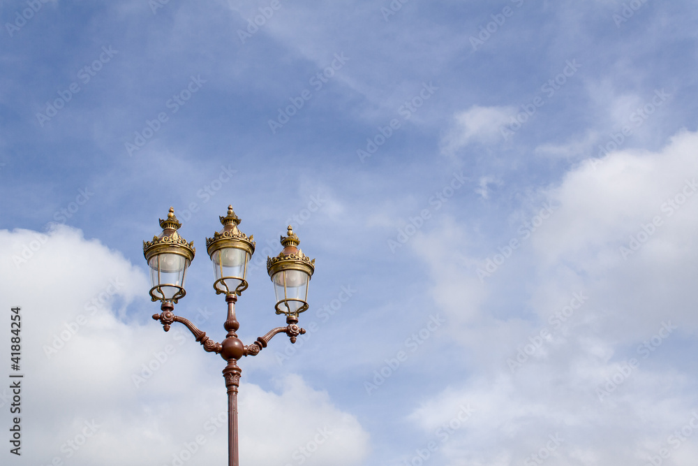 Streetlamp, on the square of the royal palace of Rabat