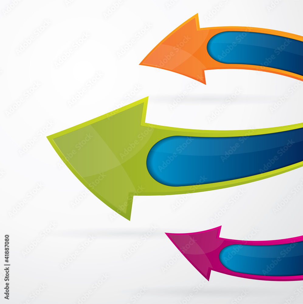 Fototapeta premium Vector background with arrows