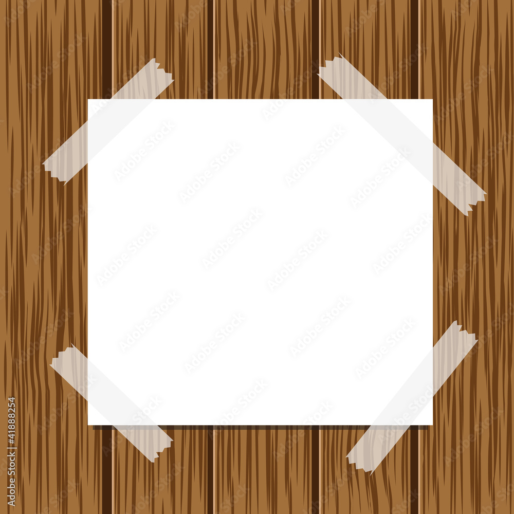 Paper message and wood background Paper message and wood background