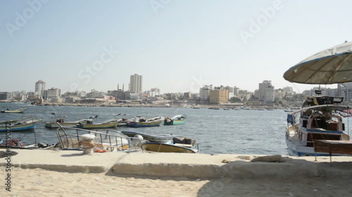 Gaza City from sea port