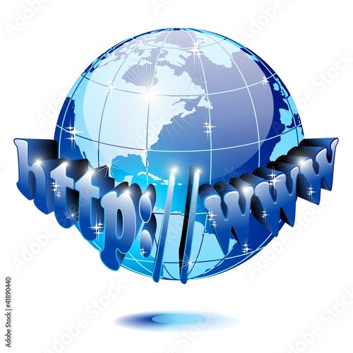 Globo Internet Mondo Blu-www web Blue World Globe