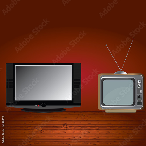 Old and flat tv.