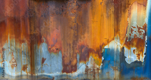 Blue and rusty texture photo
