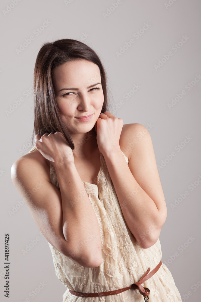 Happy young woman smiling Happy young woman smiling