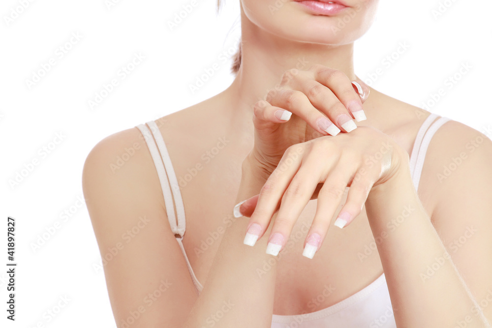 Female hands with a nice manicure Female hands with a nice manicure