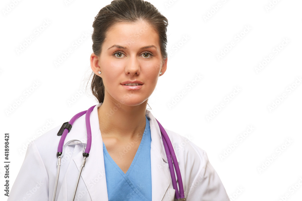Closeup portait of a female doctor Closeup portait of a female doctor
