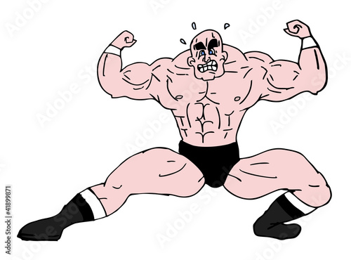 Cartoon strong man