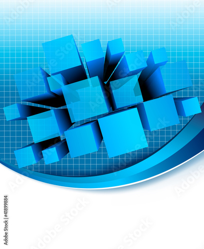 Abstract blue background. Vector.