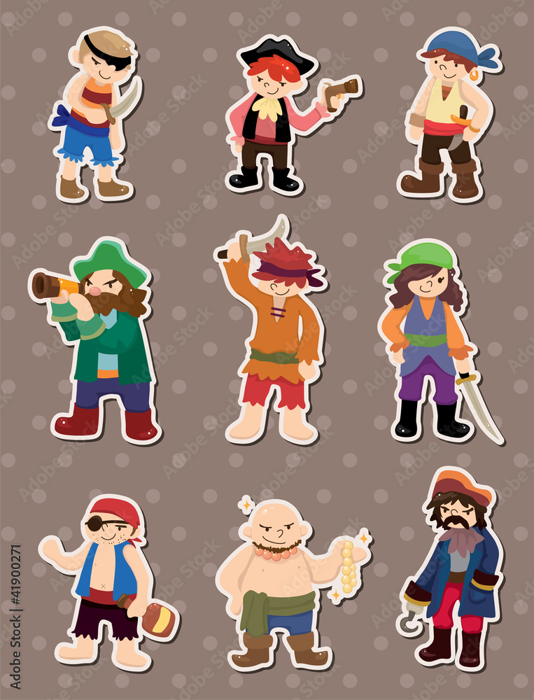 Fototapeta premium pirate stickers