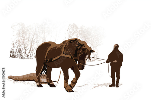 Horse logging