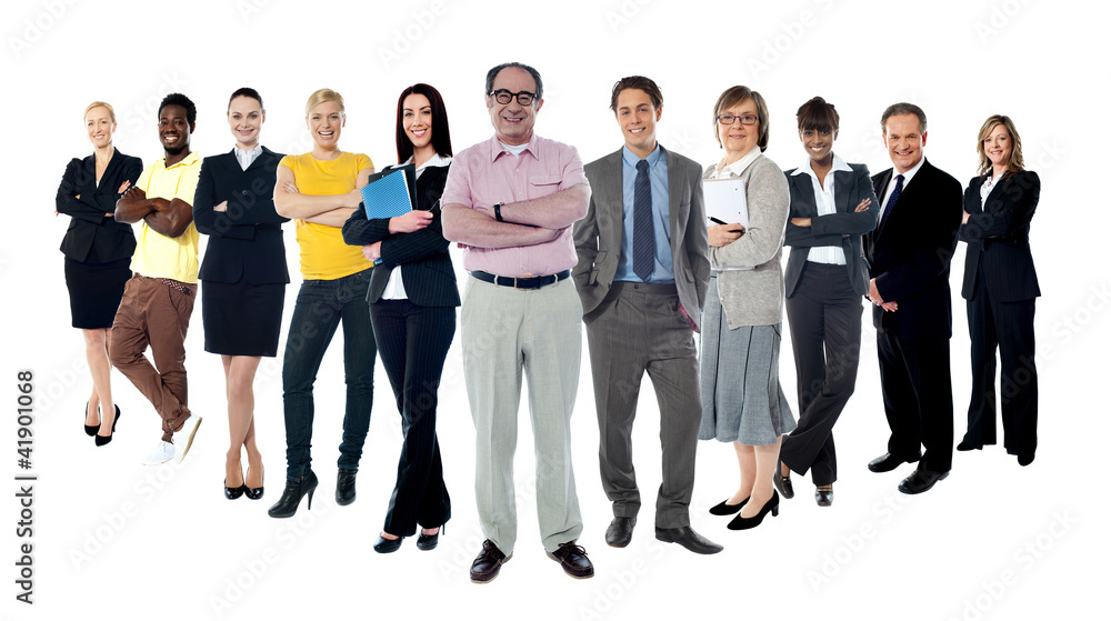Collage of several business people in different poses