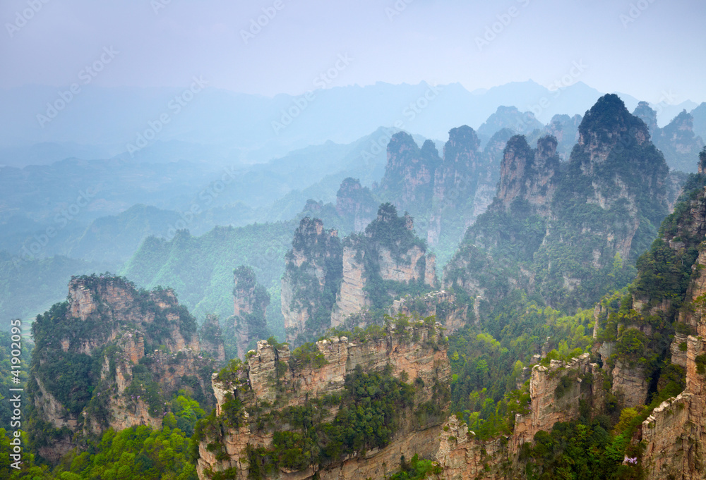 Fototapeta premium Zhangjiajie National Park, China. Avatar mountains
