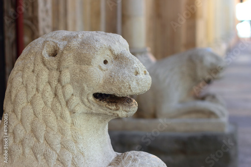 Romanesque Lion statue photo
