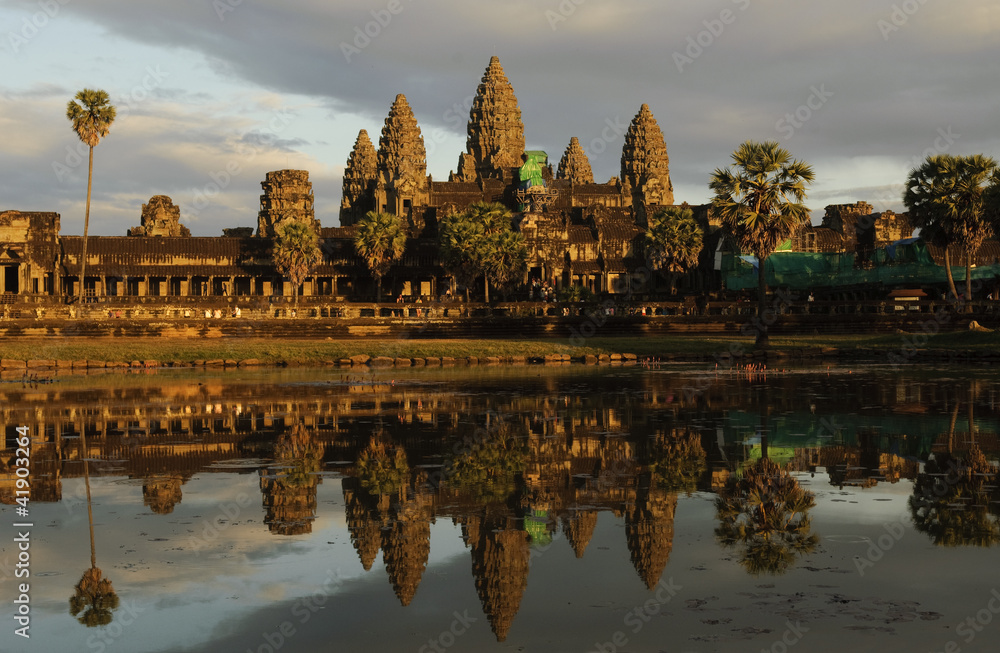 angkor wat temples by sunset, siem reap, cambodia angkor wat temples by sunset, siem reap, cambodia