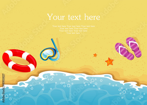 Vector illustration of Summer tropical banner