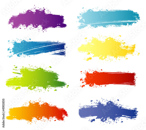 Vector illustration of Splash banners set