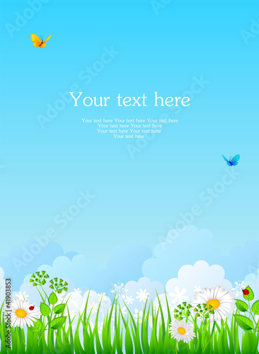 Vector illustration of Summer grass