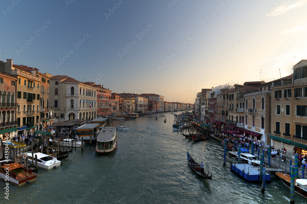 View from Rialto Bridge in Venice, Italy