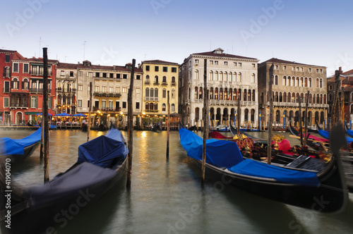 Gondolas in Venice Italy © aykuterd