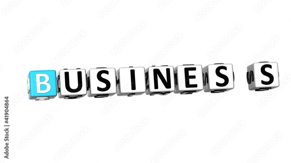 3D Bussines Find Idea Crossword on white background 3D Bussines Find Idea Crossword on white background