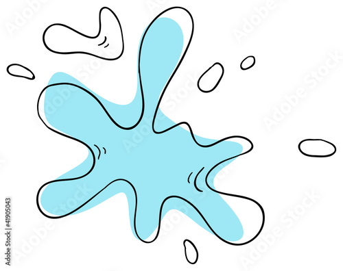 Vector water splash is isolated on a white background