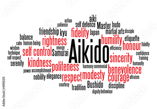 Web Art Design AIKIDO TAG CLOUD NUAGE MARTIAL ARTS  260