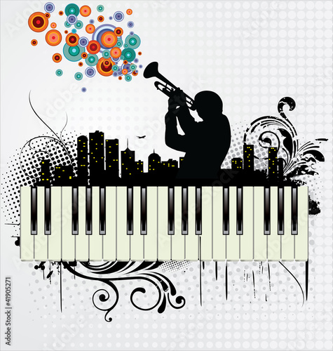 Grunge music background