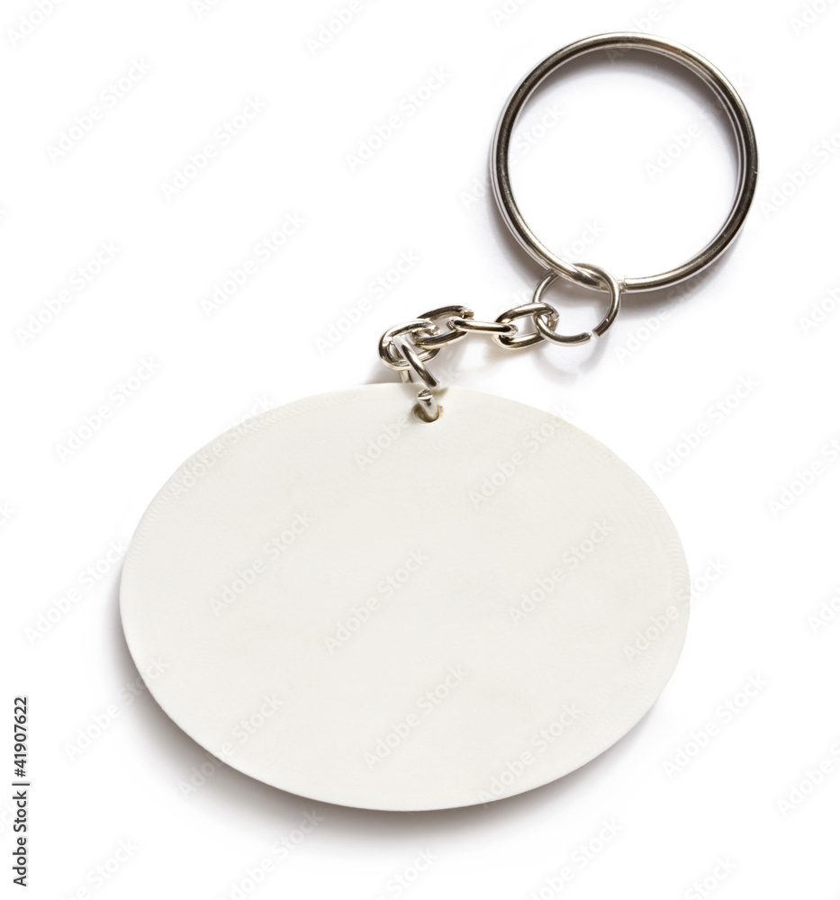 Key ring on white background Key ring on white background