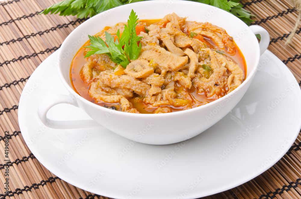 Traditional tripe soup Traditional tripe soup