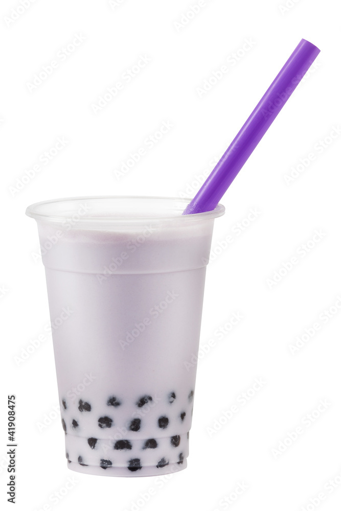 bubble tea lila mit exaktem Beschneidungspfad bubble tea lila mit exaktem Beschneidungspfad