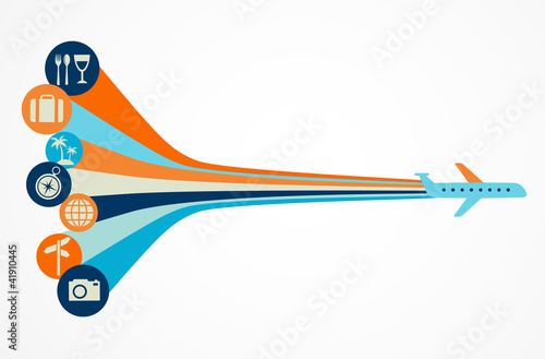 Travel background - vector
