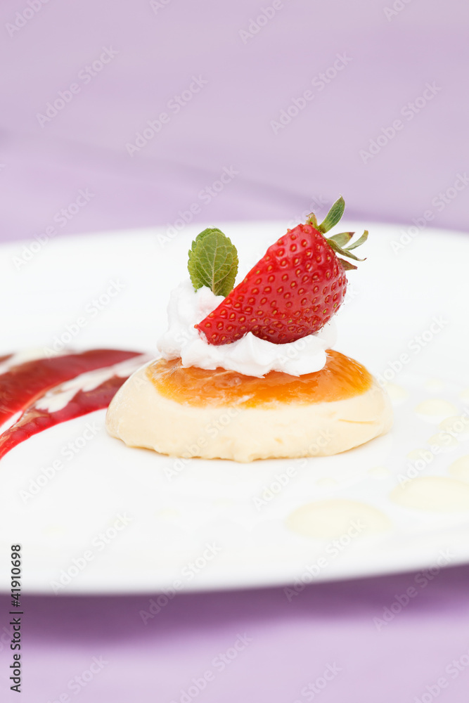 italian panna cotta dessert with strawberry italian panna cotta dessert with strawberry