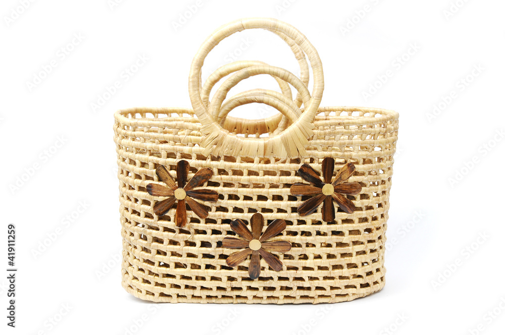 bag by woven, vintage style rattan weaving bag