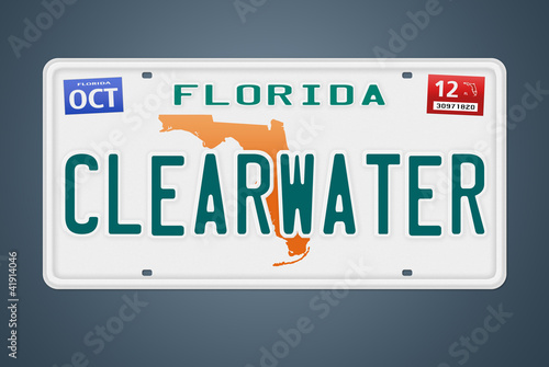 Nummernschild Florida Clearwater