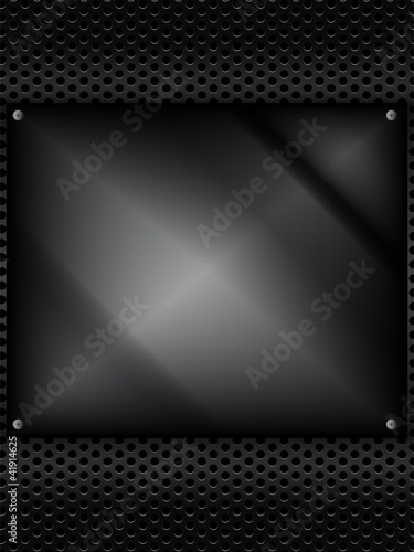 Glass Metal Silver Square