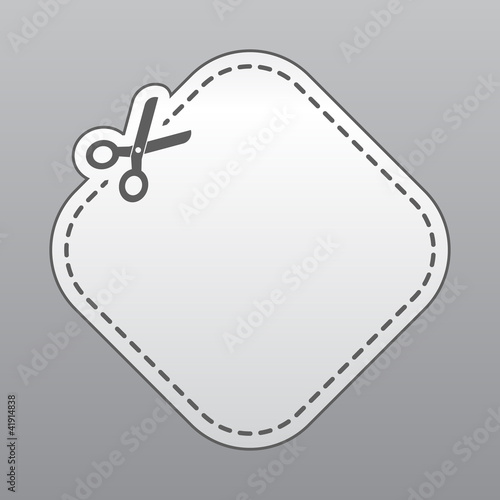 Blank white advertising coupon