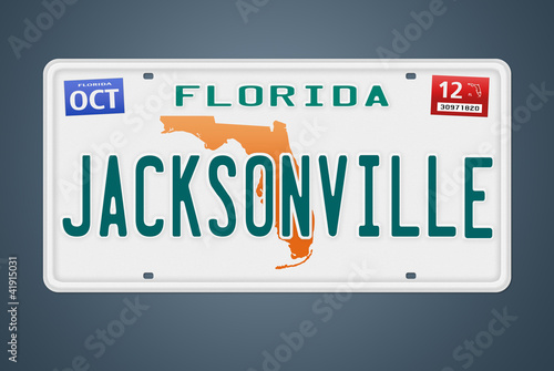 Nummernschild Florida Jacksonville