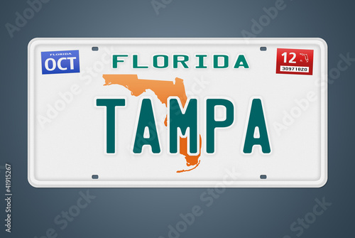 Nummernschild Florida Tampa