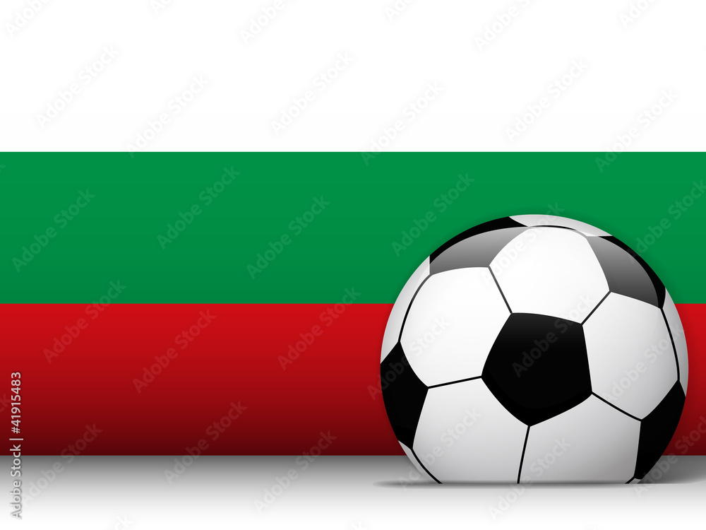 Bulgaria Soccer Ball with Flag Background Bulgaria Soccer Ball with Flag Background