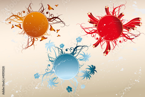 Abstract vintage labels