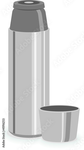 thermo bottle on white background