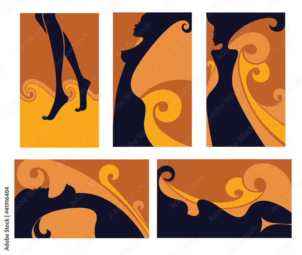 vector collection of business cards for beauty salon, vector collection of business cards for beauty salon,
